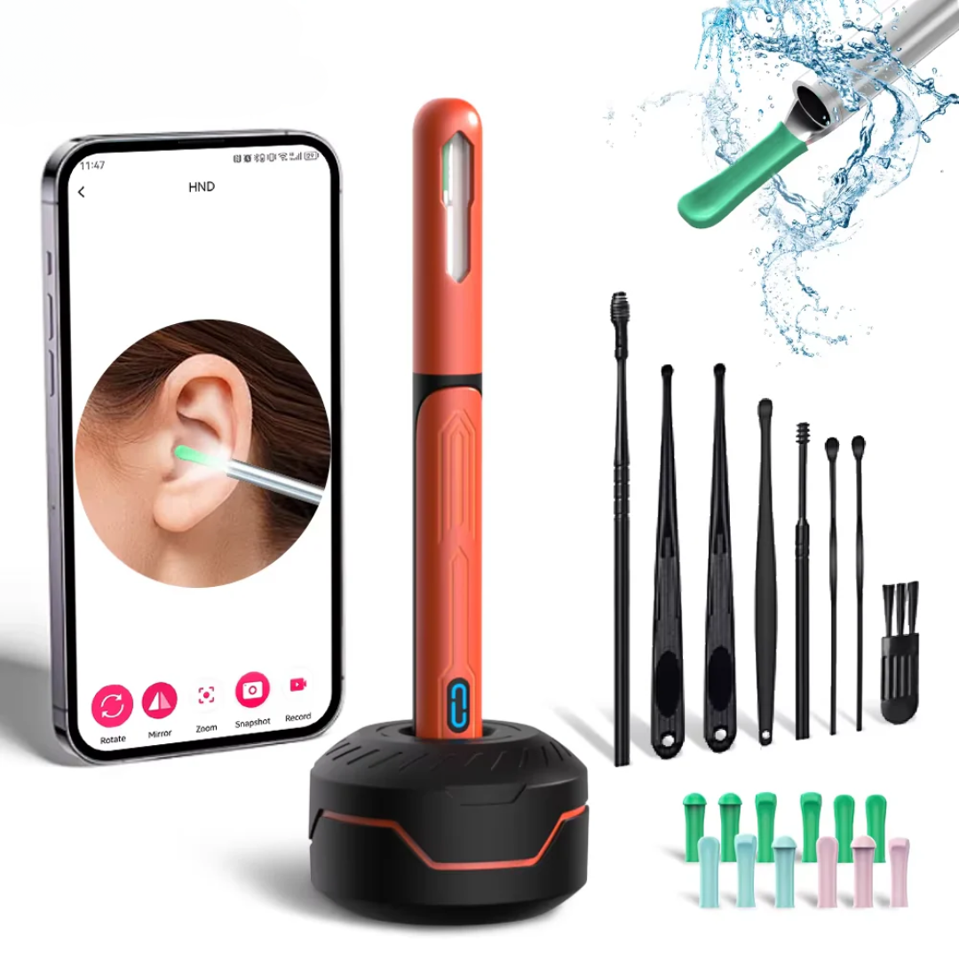 Earely Smart Ear Cleaner with Camera Set HD Ear Sticks Otoscope USB C Charging Endoscope Wax Removal Tool Earpick Ear Cleaning Set NK3 Pro - Earely